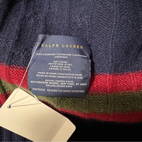 Ralph Lauren (NWT) Cricket Cable Knit, 100% Cashmere Throw - Picture 4 of 10